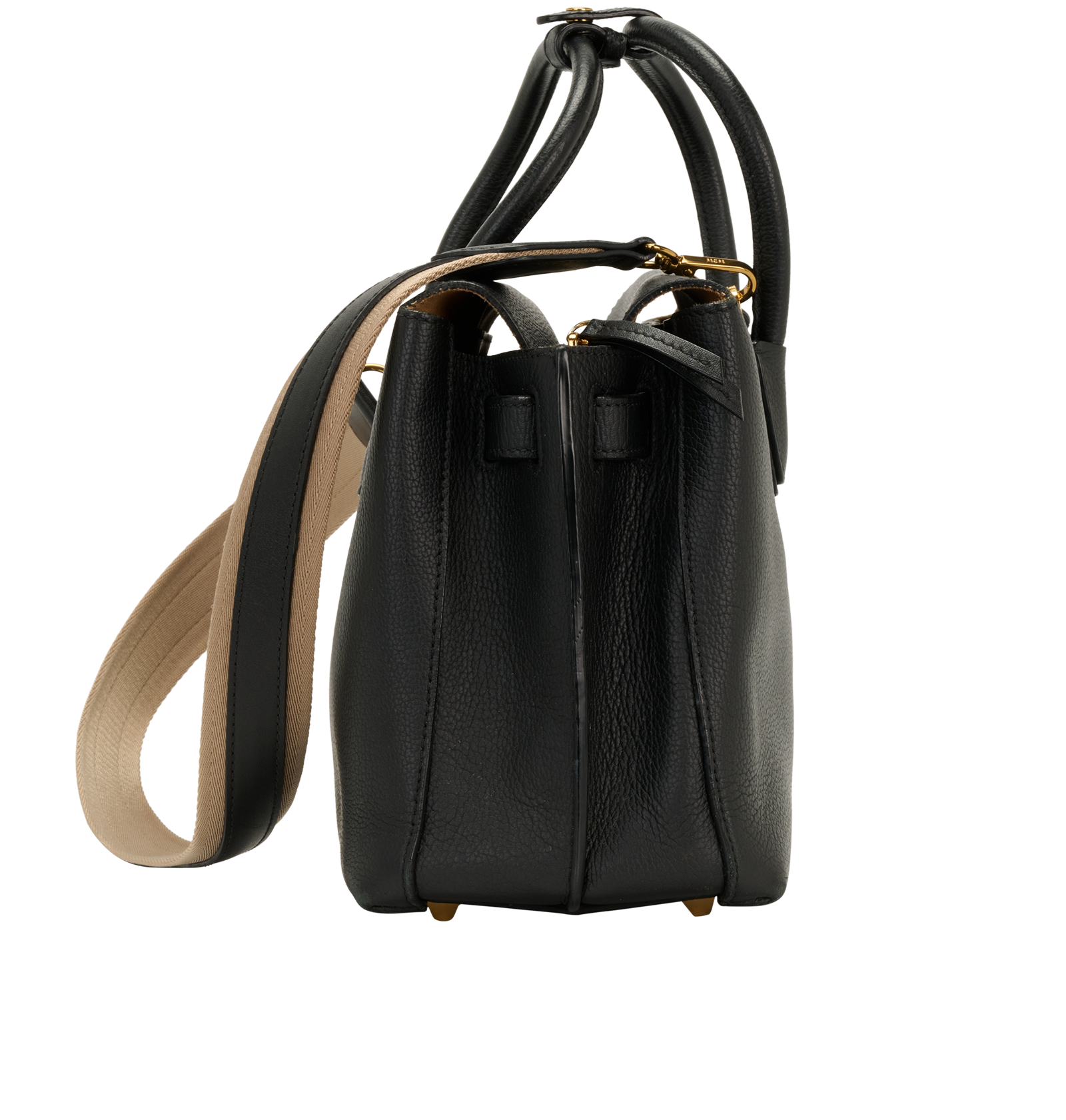 Milla Medium Tote, &pound;90, Handbags, Black, Leather, Side view